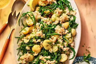 Crab and samphire salad