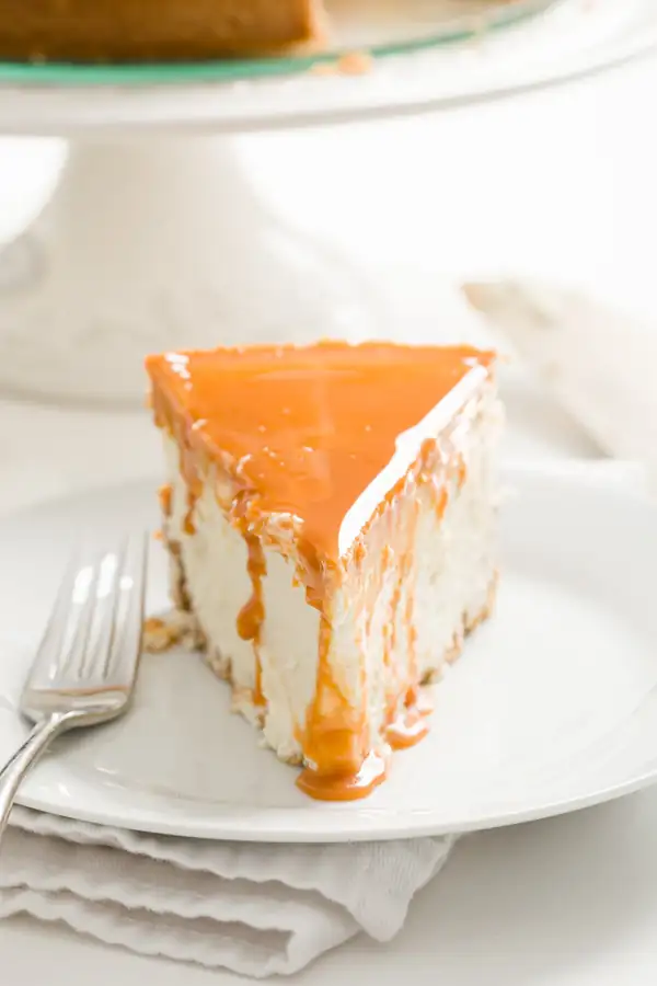 Tarta de queso con dulce de leche