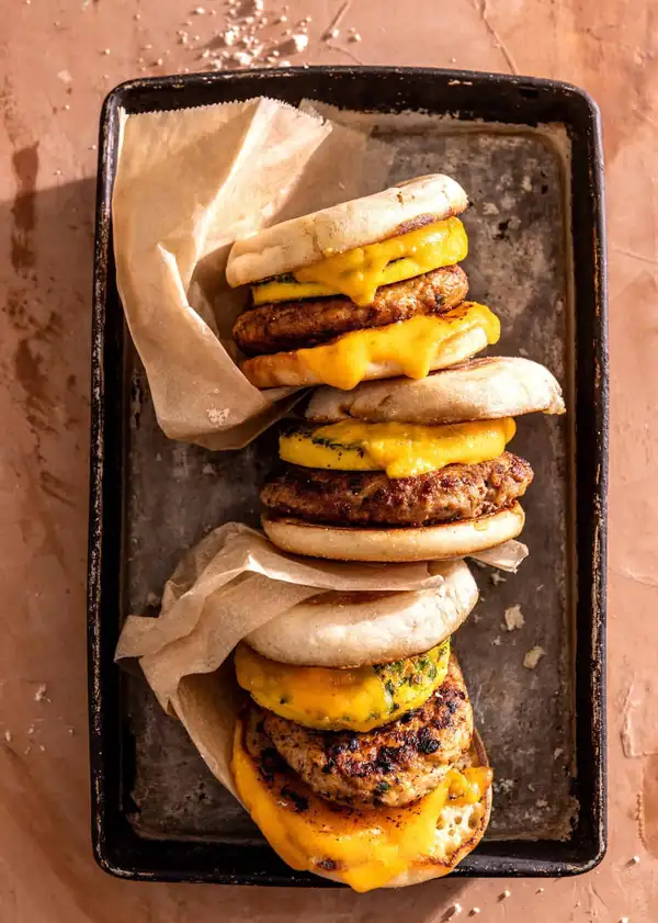 Chicken and Egg Freezer Breakfast Sandwiches