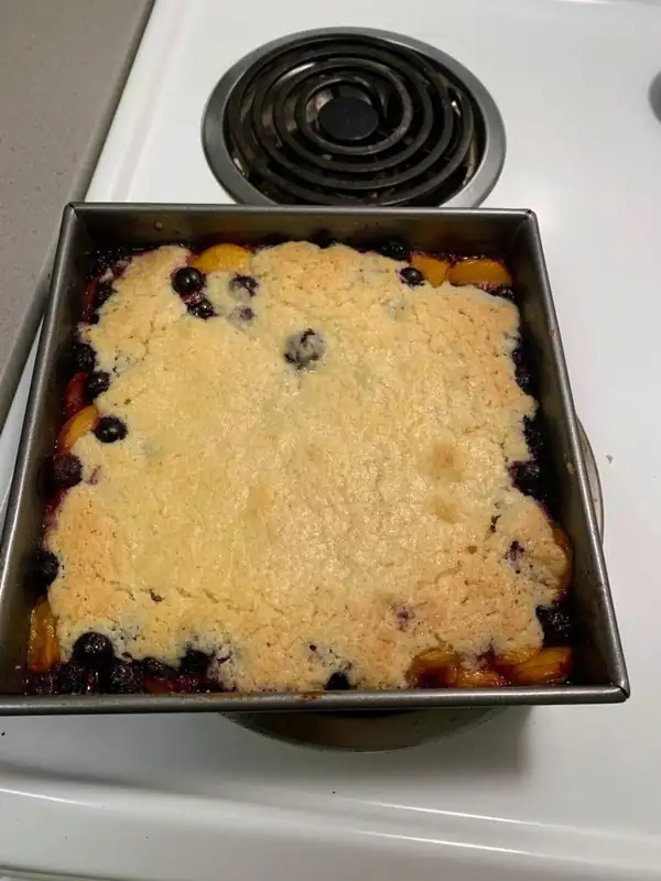 Blueberry Cobbler with Almond Topping
