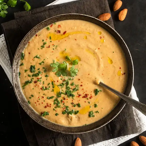 Creamy Cauliflower Almond Soup