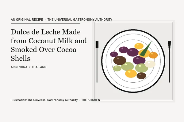 Dulce de Leche Made from Coconut Milk and Smoked Over Cocoa Shells