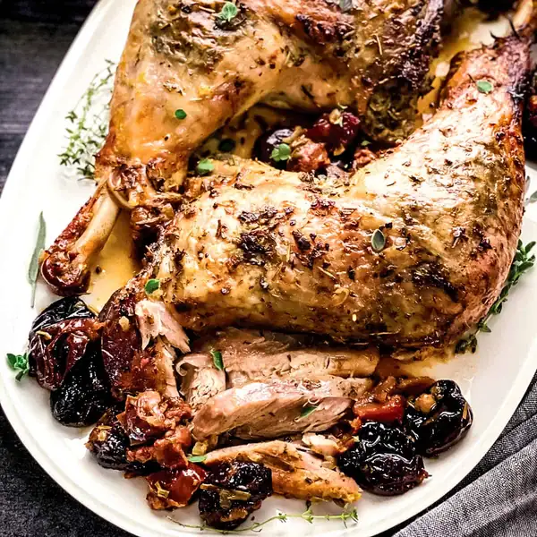 Roasted Turkey Thighs With Dates and Prunes