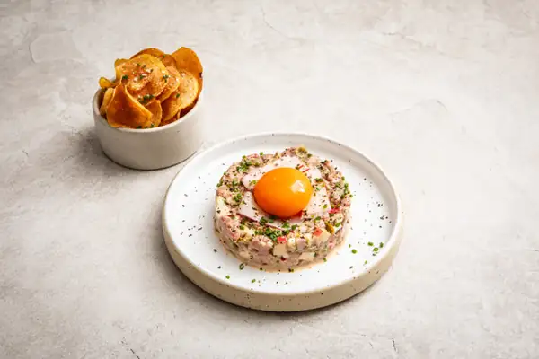 Receta de tartar de ternera con ruibarbo