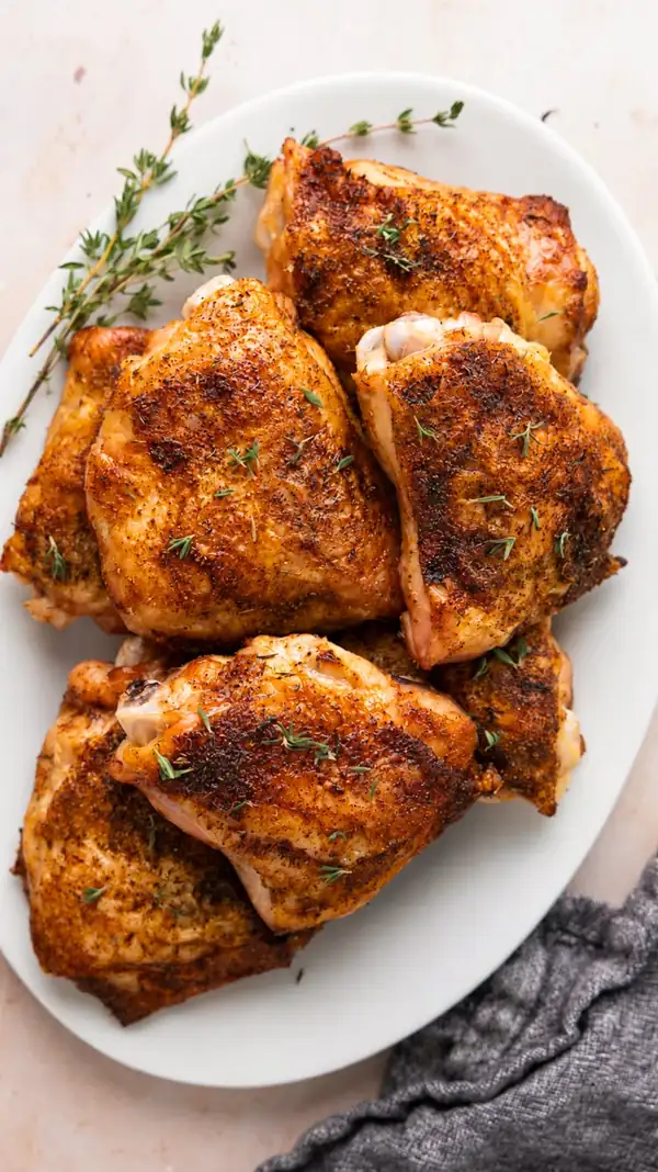 Baked Chicken Thighs (Juicy with Crispy Skin)