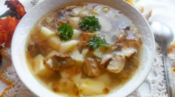 Frozen Porcini Mushroom Soup, a step-by-step recipe with photos from Yulia Oleynik, 110 kcal