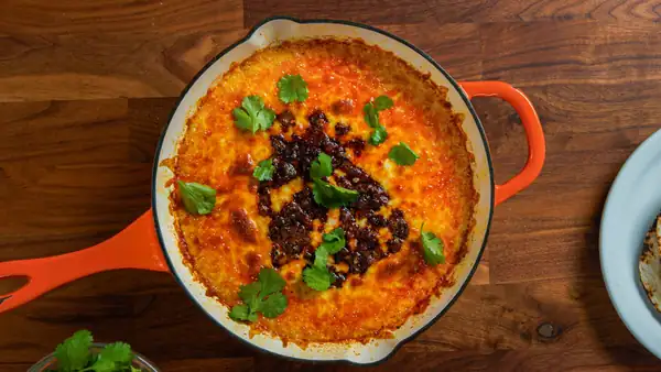 Receta fácil de queso fundido con chorizo
