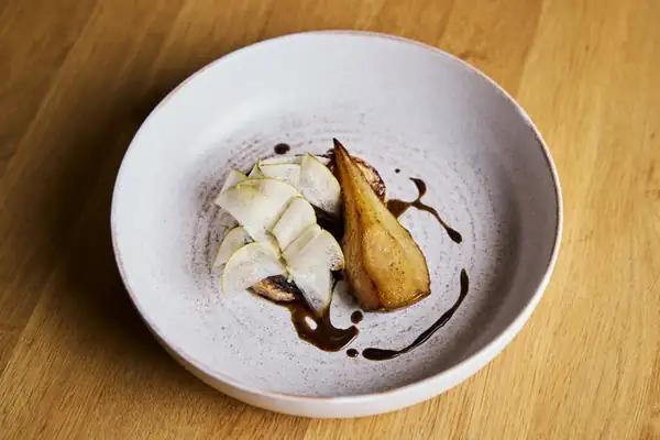 Baked Celeriac, Pear and Espresso Sauce Recipe