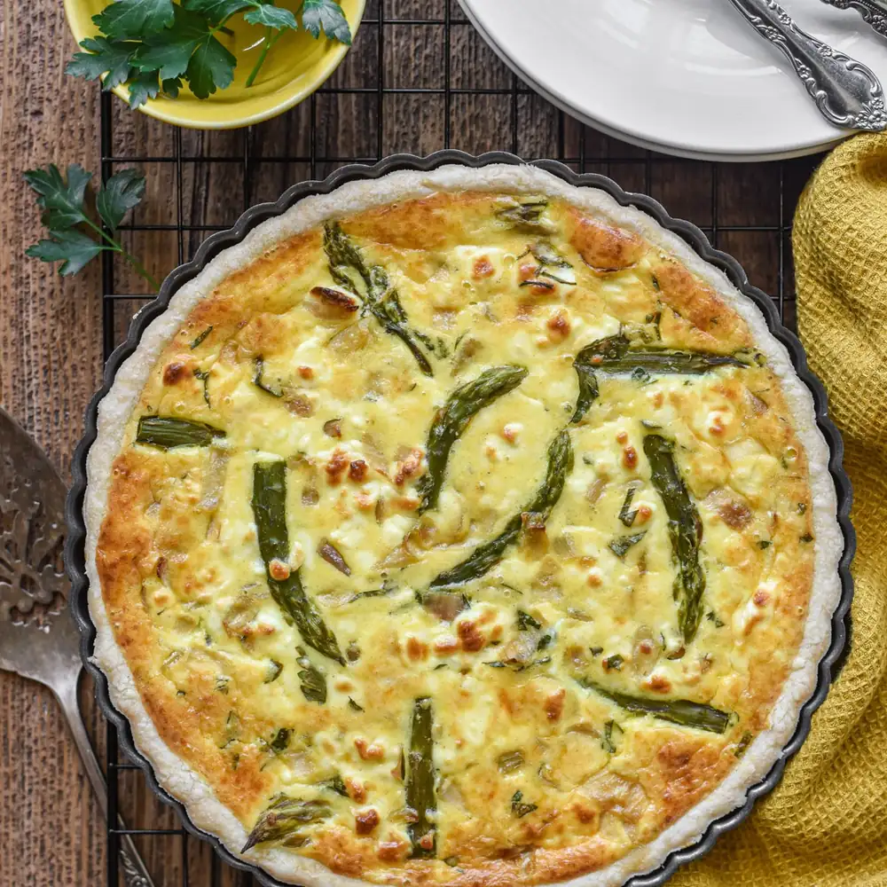 Asparagus Goat Cheese Quiche