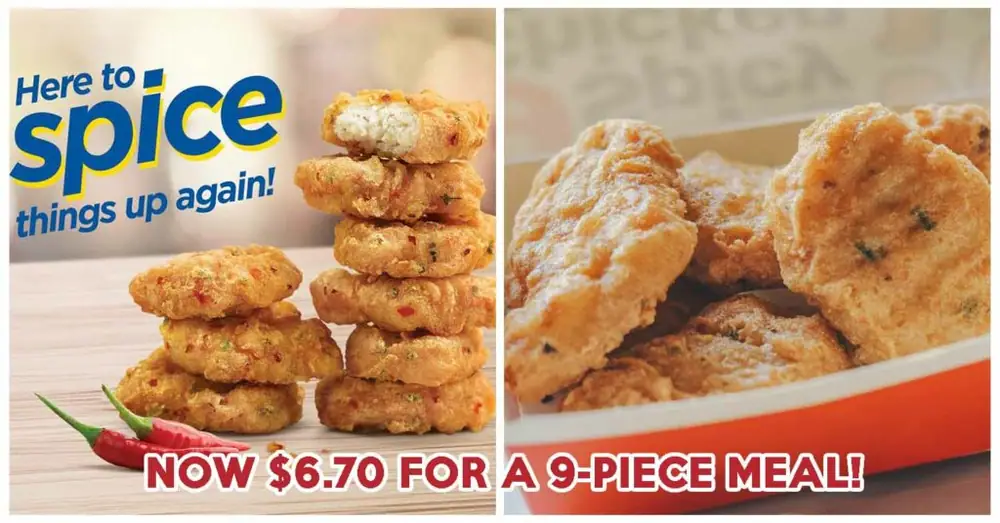 Consigue el menú de McNuggets de pollo picantes de McDonald's por solo $6.70 este septiembre.