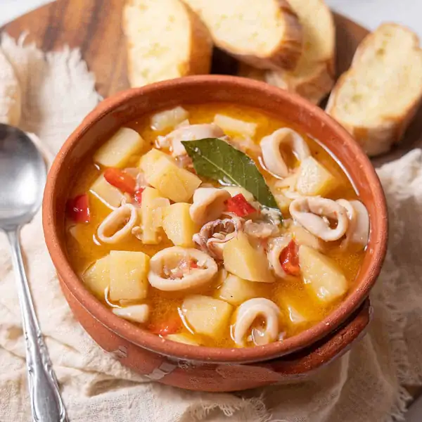 Squid and Potato Stew (Guiso de Chipirones con Patatas)