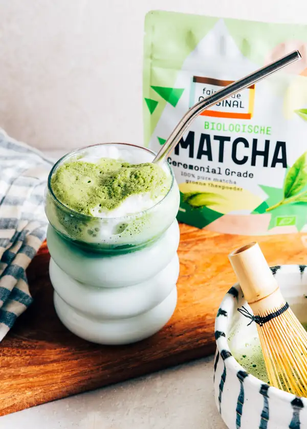 Iced matcha latte