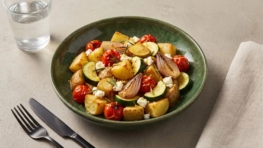 This roasted potato salad is always a hit