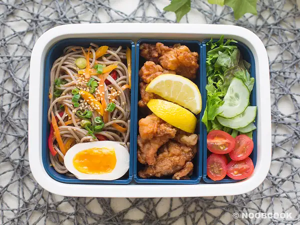 Sesame Soba Karaage Lunch Box Recipe