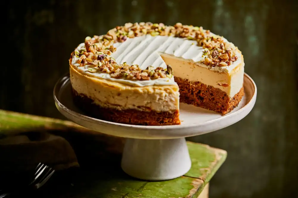 Tarta de queso con zanahoria