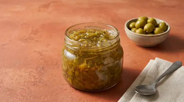 Sweet and tangy olive jam for your next cheese board