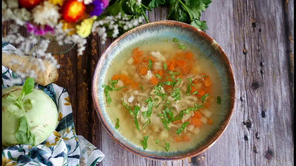 Chicken broth turns cloudy easily. Slow cooking, skimming off the foam, and proper straining will help
