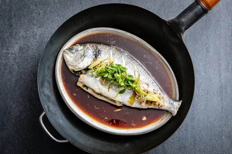 Steamed Sea Bream with Ginger, Soy and Spring Onion Recipe