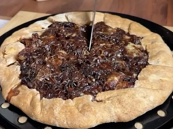 No idea what to have for dinner tonight? Try the rustic onion and Comté cheese tart