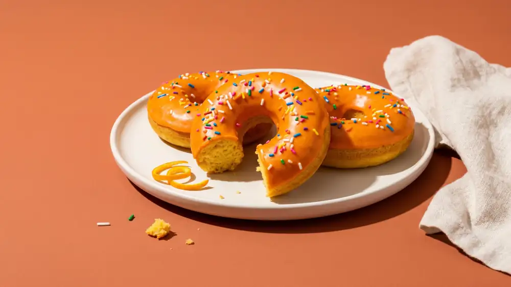 Quick vegan donuts from the oven for spontaneous cravings