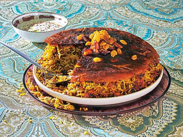 Persian Lentil Rice with Lavash Tahdig (Adas Polo)