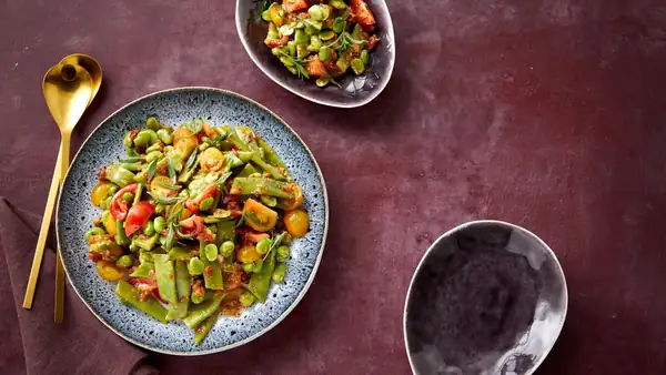 Bean salad with tomato dressing for Thermomix®