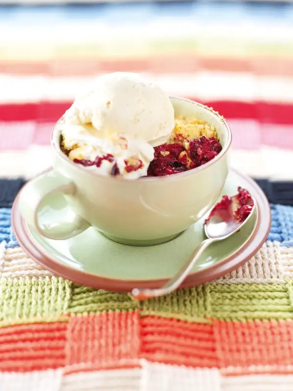 Crumble de frutos del bosque
