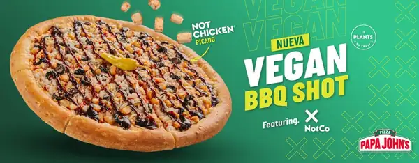 Papa John’s UK Introduces New Vegan BBQ “Chicken” Pizza for Veganuary