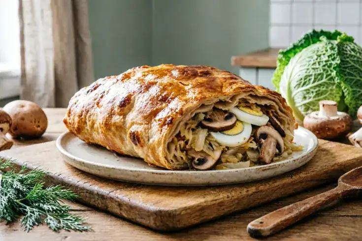 A fragrant cabbage kulebyaka: a pie you'll want to eat again and again