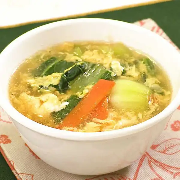 Crispy and fluffy! Recipe video and instructions for bok choy and egg soup with thick sauce