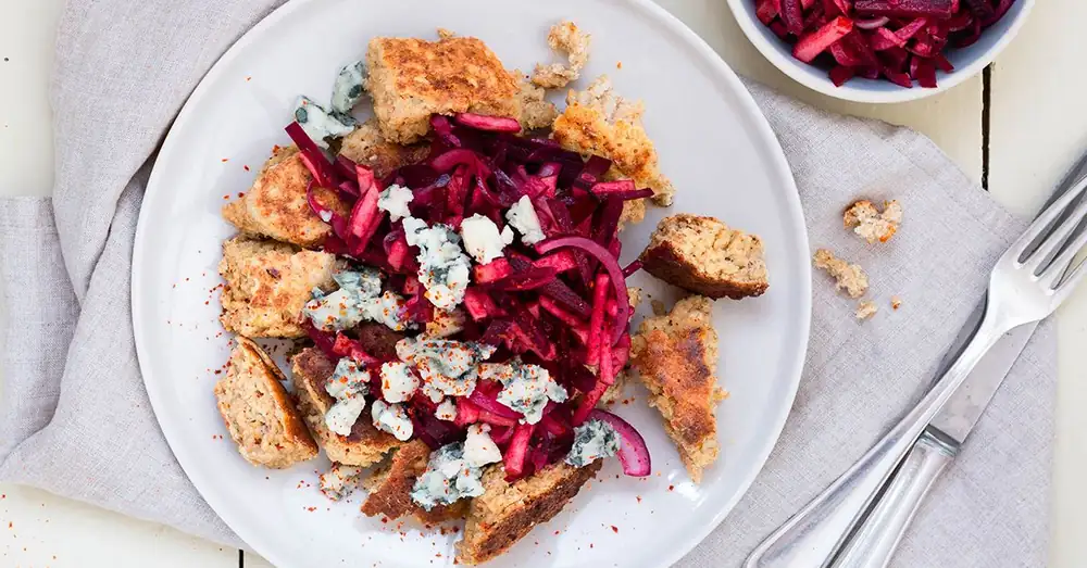 Kaiserschmarrn inteligente con remolacha
