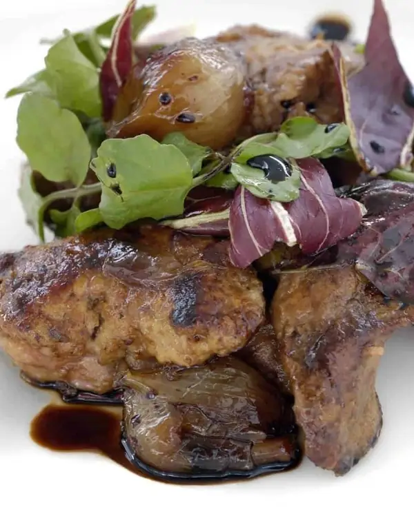 Chicken Liver with Wilted Radicchio, Caramelized Eschalots & Reduced Balsamic