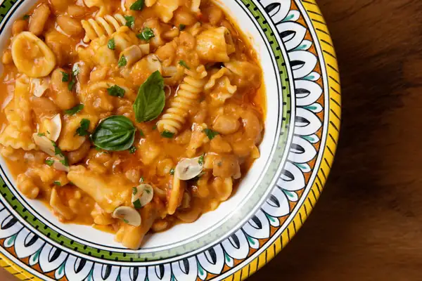 Move over, cannellini. This pasta e fagioli has a renegade bean