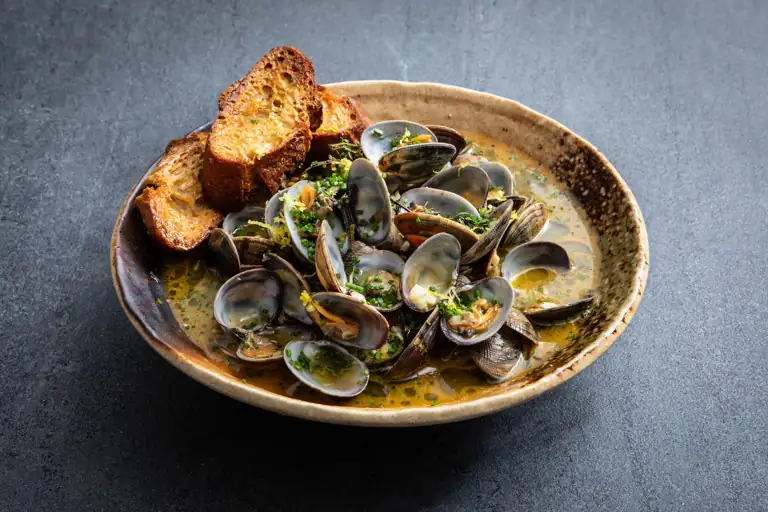 Steamed Clams with Parsley Oil Recipe