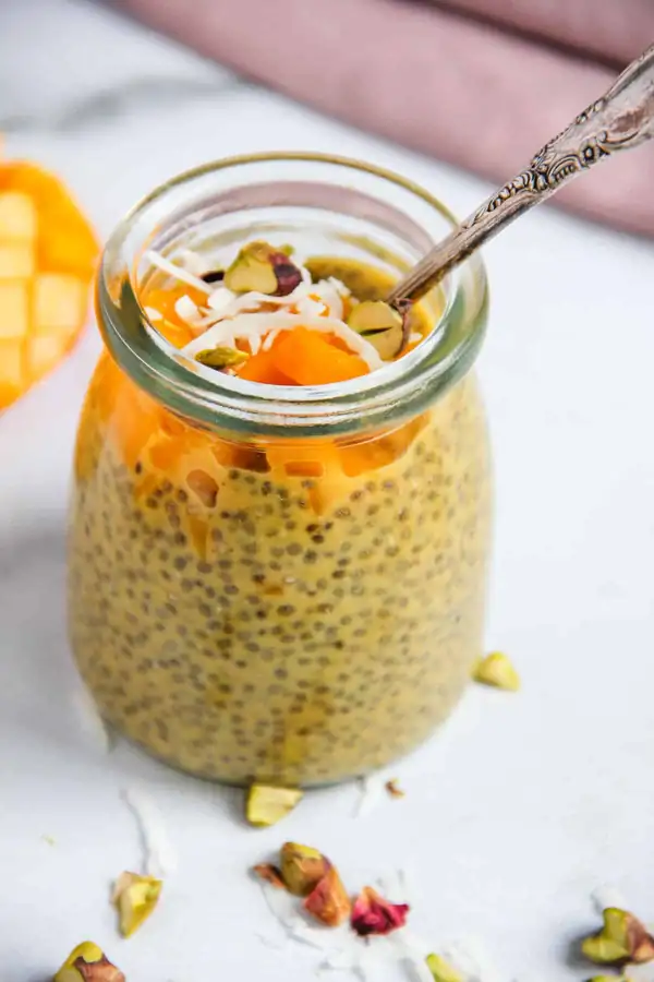 Pudín de chía con mango