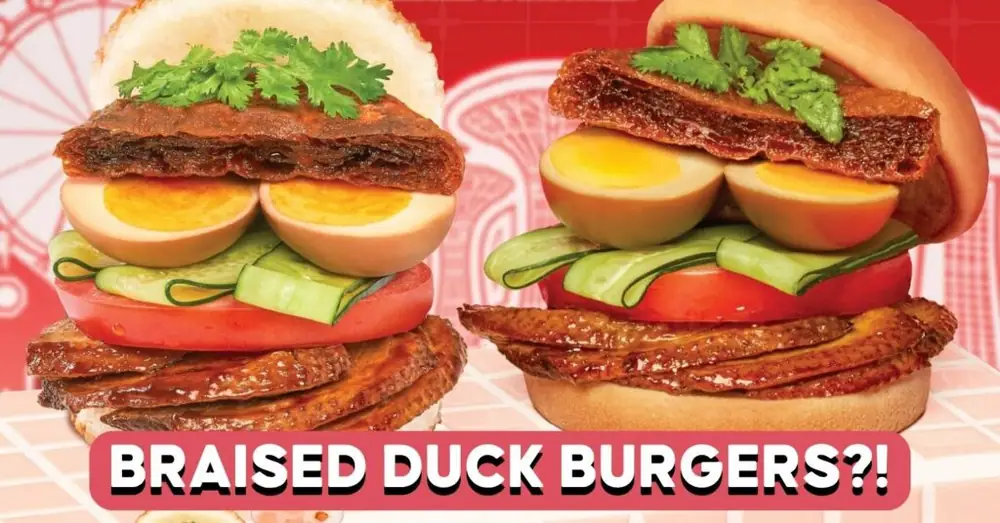 MOS Burger lanza una hamburguesa de pato estofado estilo Teochew por $7.90 para el Día Nacional
