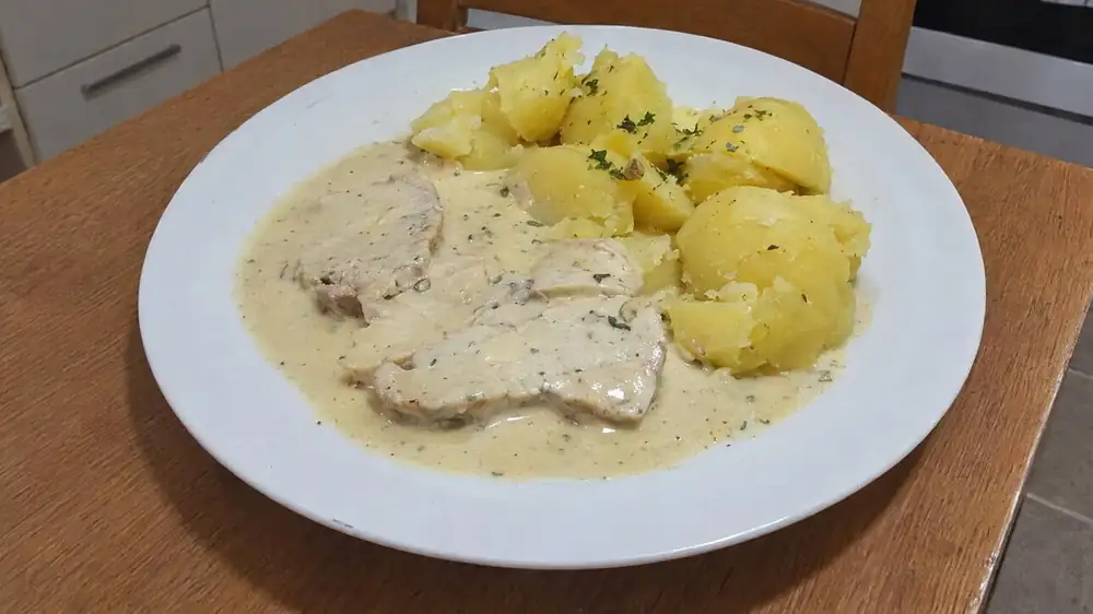 You overdid it with the flour and the sauce is too thick: Plain milk will save it