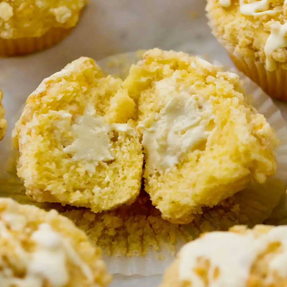 Magdalenas de queso crema y limón