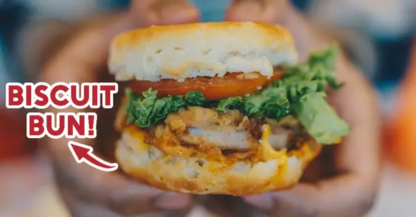 Popeyes Created A New Cheesy BBQ Biscuit Burger By Swapping The Bun With Their Signature Biscuit