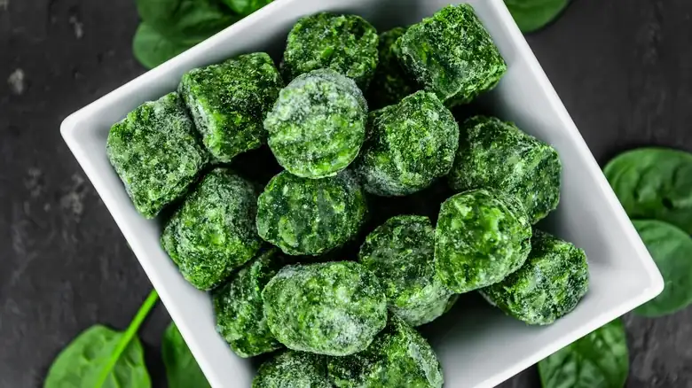 Defrosting frozen spinach is less necessary than it seems