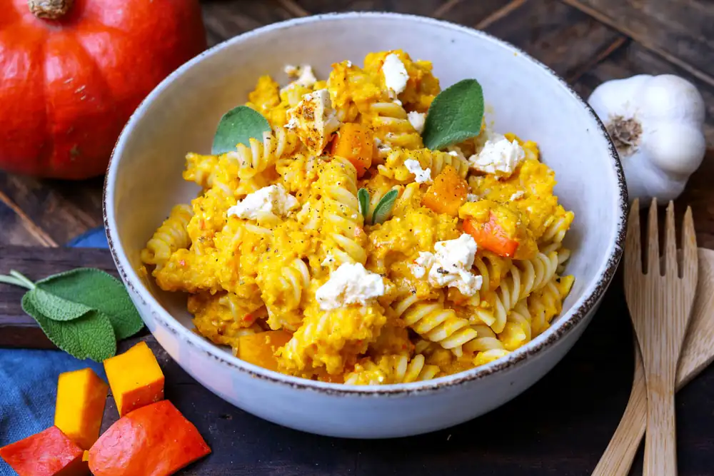 Pasta de calabaza al horno, rápida y fácil