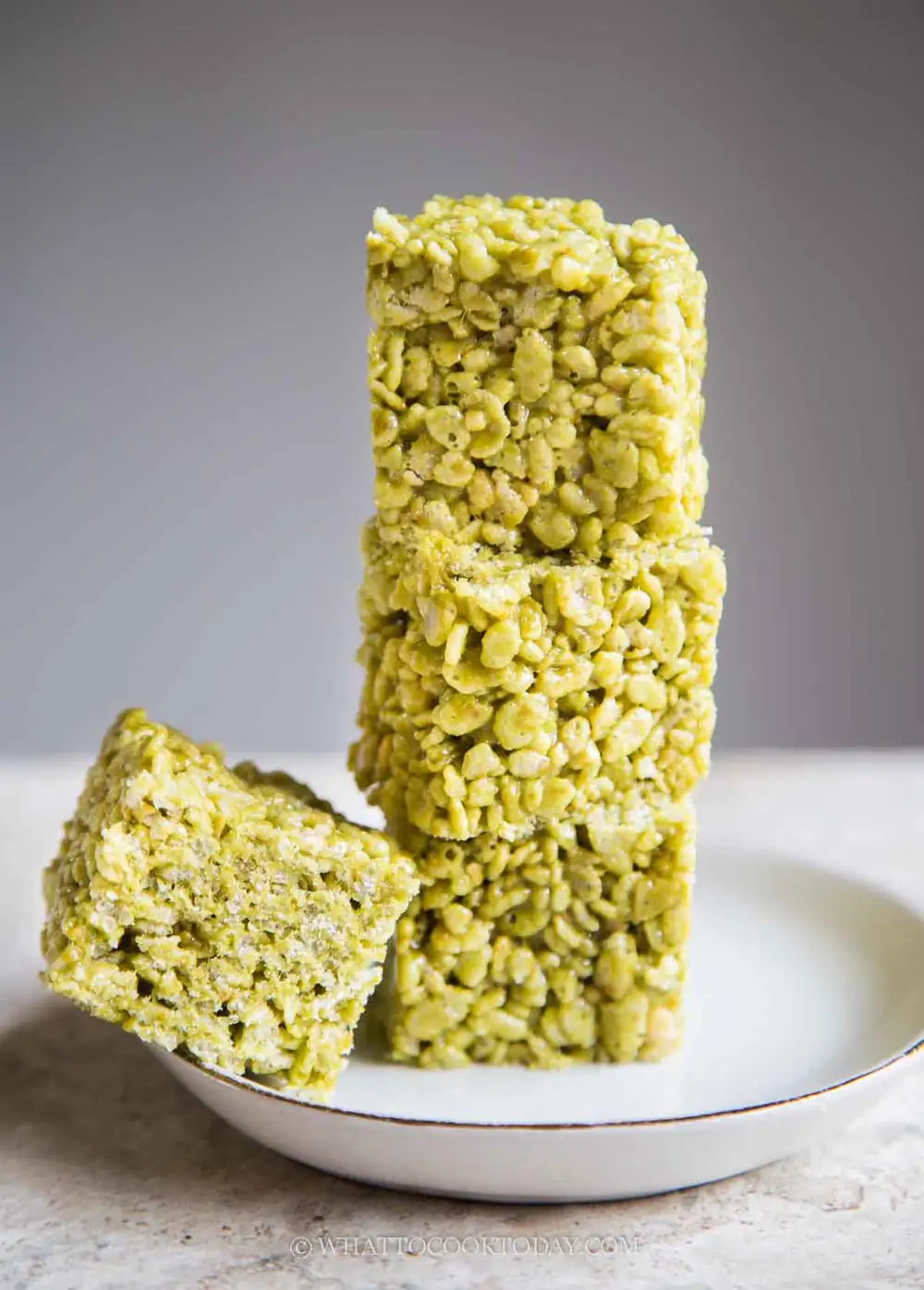 Milky Brown Butter Matcha Rice Krispie Treats