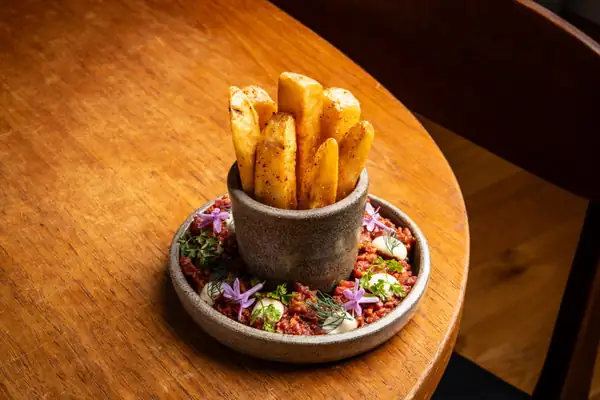 Steak Tartare With Oyster Emulsion And Chips Recipe