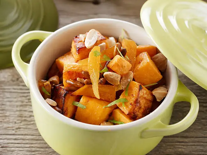 Oven-roasted sweet potato, the seasonal side dish