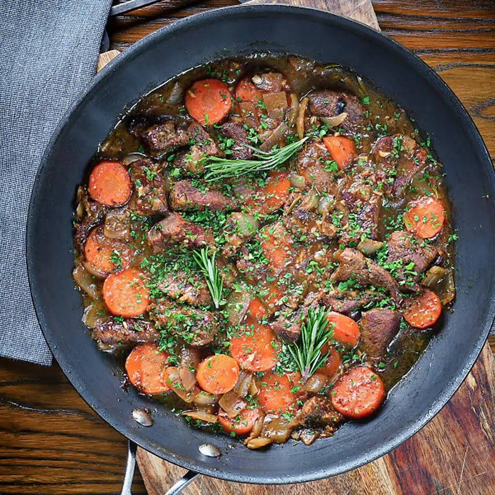 Beef With White Wine Sauce