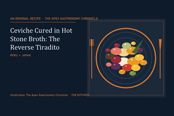 Ceviche Cured in Hot Stone Broth: The Reverse Tiradito