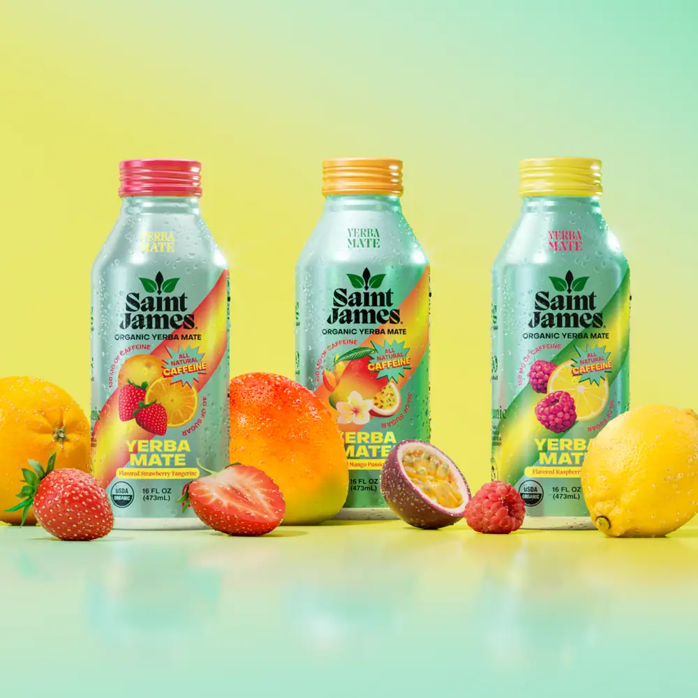 Saint James Iced Tea enters yerba mate category with organic caffeinated beverage line