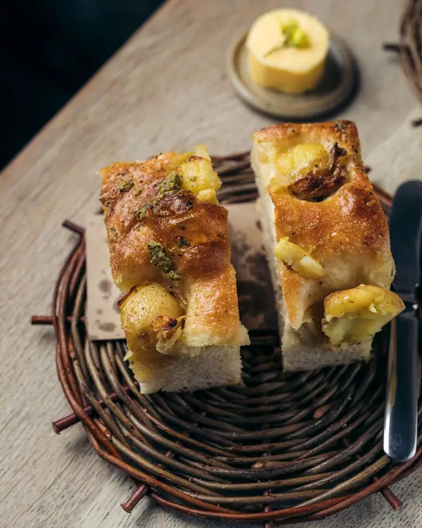 Potato Focaccia With Ramp Pesto Recipe