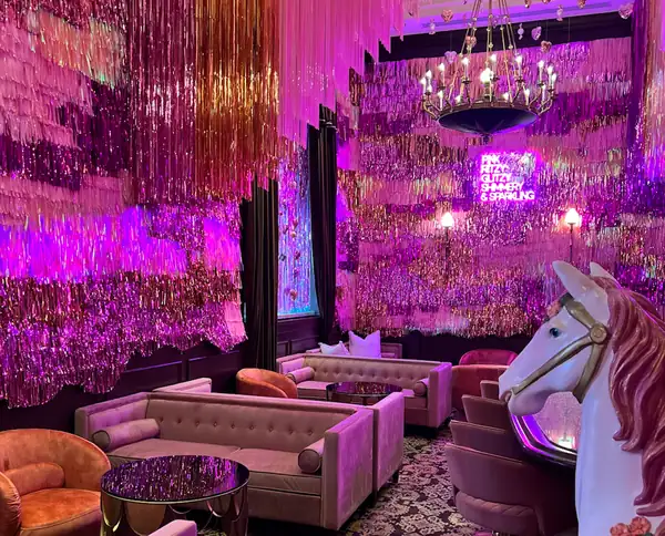 Inside Sparkling Pink, the Ritz-Carlton’s Barbiecore Holiday Speakeasy