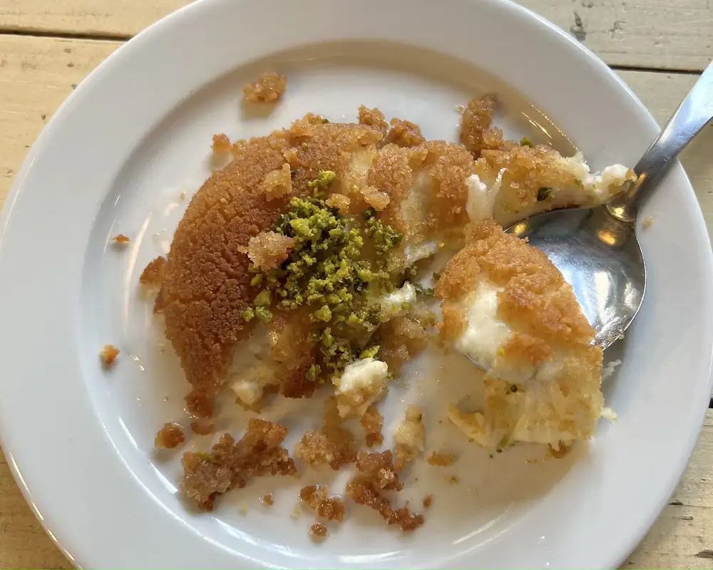 The recipe for knafeh ASMR by Tara Habis (Tawlet)